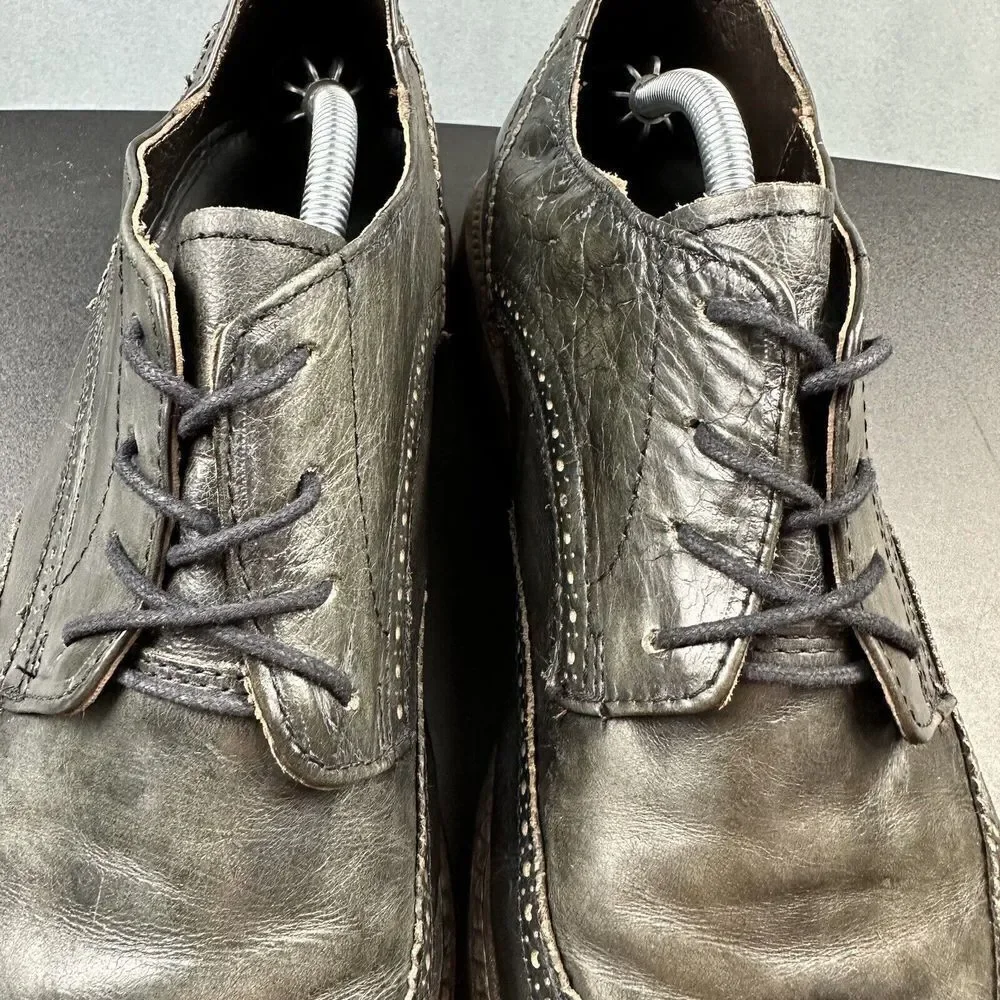 Freebird Shoes Mens 12 Kensington Olive Oxford Wingtip Leather Almond Toe